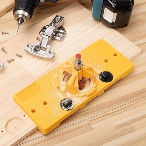 35mm Concealed Hinge Jig Drill Guide Set Forstner Bit Wood Carpenter Wooden Cabinet Door Hole Cutter Woodworking DIY Tools Kits