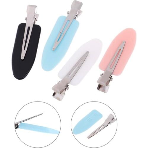 4Pcs Seamless No Bend Hair Clips Barrettes, No Mark Pin Curl Clip, Makeup No Crease Hair Clip, Hair Styling Bang Clips