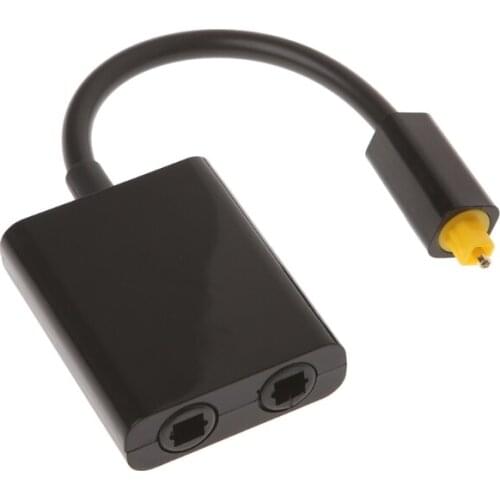 Digital Optical Audio Cable Splitter Adapter 2 Way SPDIF Toslink 1 In To 2 Out Hub Dropshipping