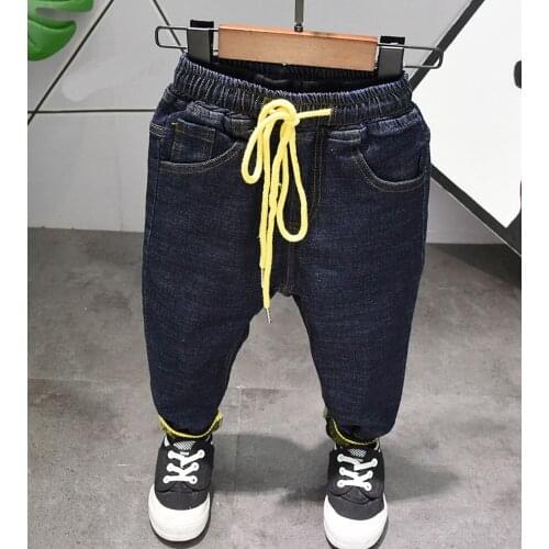 Children boys jeans Spring Autumn big kids boys causal jeans long trousers solid thin denim Baby boys jeans for 2-7years