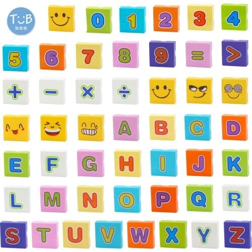 Child Big Building Blocks Alphabet Learning Digital Mosaic Pad Printing Block Kindergarten Institution Puzzle Assembling DIY Toy