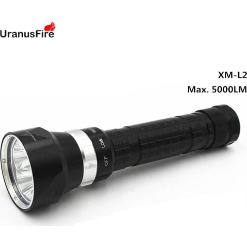 4800LM 4 * XM-L2 LED Diving Flashlight 3 Modes Scuba Light Torch Underwater 100M Power by 3.7V 18650 or 26650 Battery