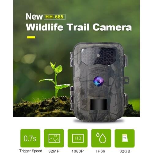 HH-665 Hunting Trail Camera Night Vision 1080P 20MP Waterproof Infrared Outdoor Wild Motion Activated Scouting Camera Photo Trap