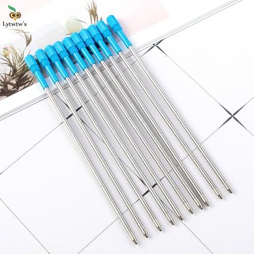 5 Pieces/Lot Lytwtws 0.5mm Korean Metal General Gel Pen Writing Smooth Refill Officel Stationery Gift Blue/Black Ink