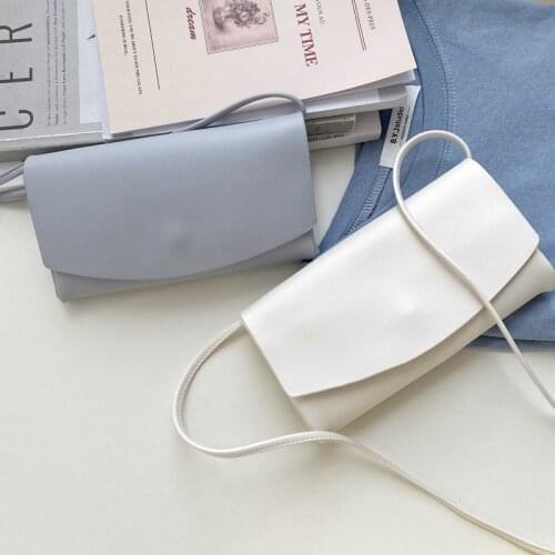 Korean Fashion Mini PU Leather Crossbody Envelope Bag for Women 2021 Phone Shoulder Bags Female Cover Bag Ladies Purses Handbag