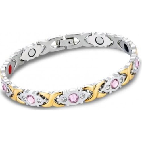 Hot Sales Women Fashion Alloy Rhinestone Magnetic Bracelet Bangle Jewelry Birthday Gift