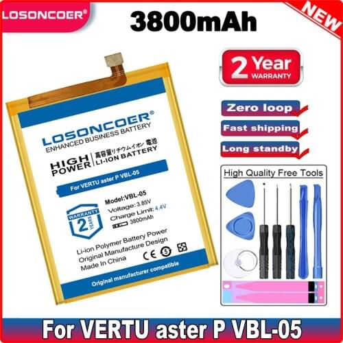 LOSONCOER 3800mAh VBL-05 Battery For VERTU aster P VBL-05 Mobile Phone Battery