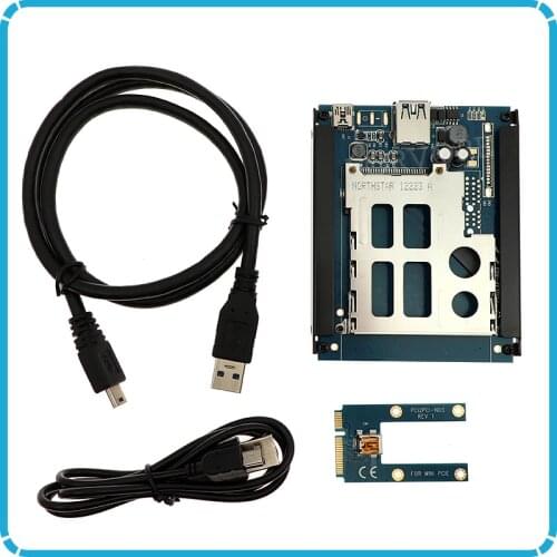 Half / Full Size Mini PCI-e USB 2.0 To ExpressCard 54 / 34 slot Adapter PCI express mini Card to Express Card Converter Reader