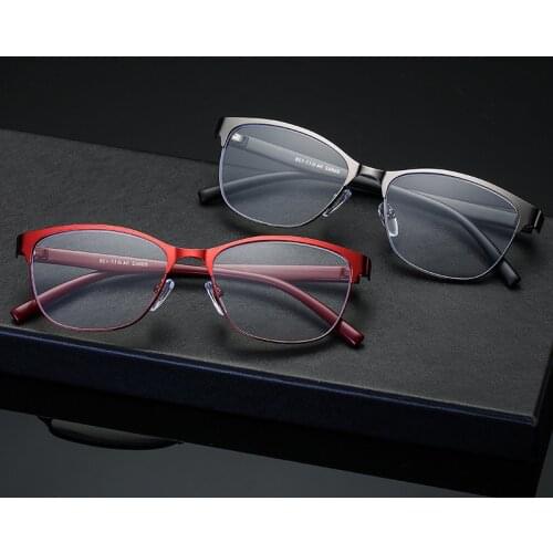 Retro Metal Cat Eye Reading Glasses Man Women Presbyopic Blue Light Blocking Eyeglasses for Parents Elder Eyewear Hinges Unisex