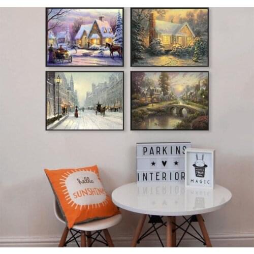 Canvas Printings Thomas Postoral Landscape Oil Painting on Canvas wall art picture Seasons Scenery Home decoration Paintings