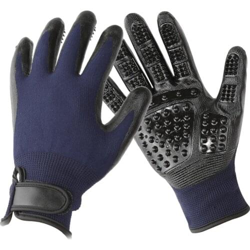 1Pair Animals Grooming Glove for Cats Soft Rubber Pet Hair Remover Dog Horse Cat Shedding Bathing Massage Brush Clean Comb