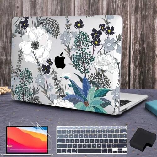 For MacBook Air 13.3 inch Case A1466 A1369 2010-2017 Printed Plastic Hard Cover Screen Protector Charger Sleeve Keyboard Skin