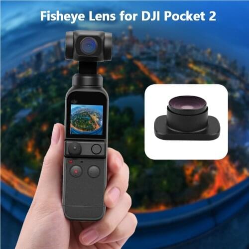 Portable Mini Fisheye Lens for DJI Pocket 2 Optical Glass Camera Lens Handheld Gimbal Aluminum Alloy for Osmo Pocket Accessories