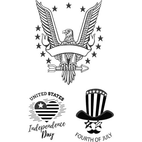 AZSG Heart-shape / Cartoon Eagle Clear Stamps For DIY Scrapbooking Decorative Card Making Crafts Fun Decoration Supplies