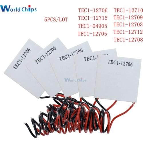 5pcs TEC1 12705 12706 12715 04905 12710 12709 12703 12712 Thermoelectric Cooler Peltier TEC1-12706 12V Peltier Elemente Module