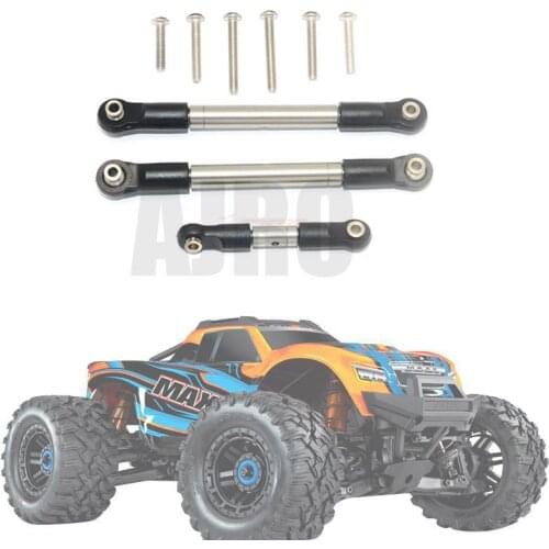 TRAXXAS 1/10 MAXX 89076-4 stainless steel positive and negative teeth adjustable steering+servo lever set #8947 #8948