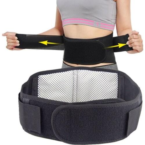 Waist Tourmaline Self Heating Belt Magnetic Therapy Adjustable Back Waist Support Belt Lumbar Brace Massage Band Health Care