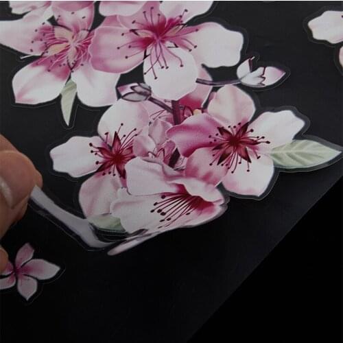 Cherry Blossom Floral Car Stickers Love Pink Auto Vinyl Deca Bumperl Window Ipad for Women Car Tuning Styling Accessories