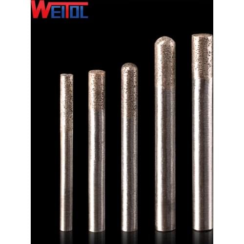 Weitol free shipping flat bottom ball nose stone engraving bits Sintered stone carving tools diamond router bits
