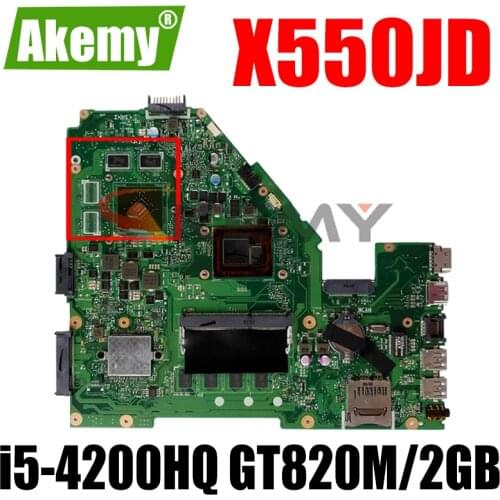 X550JD MB._4G/i5-4200HQ/AS GT820M/2GB Maniboard For Asus X550JK X550JD FX50J X550J A550J FX50J X550JF Motherboard Test OK