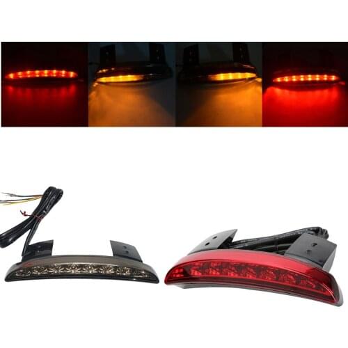 Motorcycle Tail Light LED Rear Fender Edge Chopped Brake Turn Signal Light Smoke Lens For Harley Sportster XL 883 1200 2004-2013