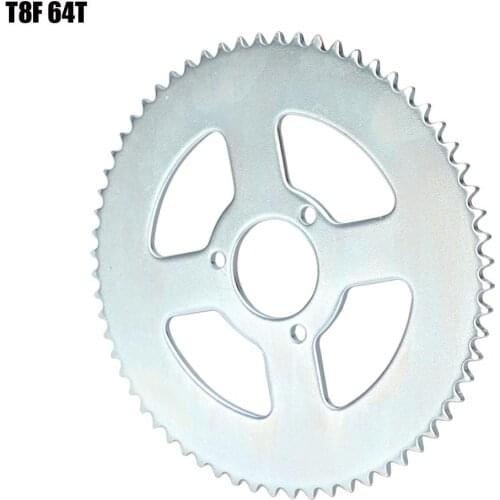 T8F 64T 35mm 64 Tooth Rear chain Sprocket Silver For 47cc 49cc Mini Dirt Baby Cross Motard Bikes Motoparts