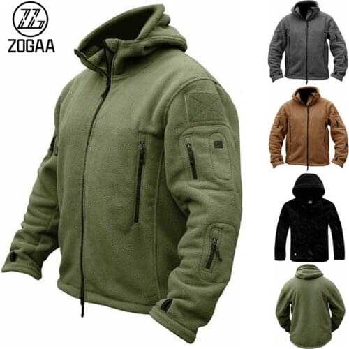 ZOGAA Side Slit Pockets Straight Hem Hooded Spring and Autumn Solid Color Collarless Youth Zipper Jacket Outdoor Jacket