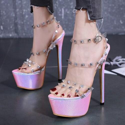 20 new wedding shoes high heels high heel single shoes 16cm nightclub sexy fine heel womens shoes