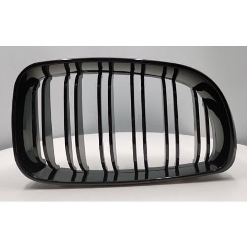 For BMW E81 E87 E82 E88 120I 128I 130I 135I 2007-2011 1 Pair Gloss Black Front Kidney Grill Double Line Grille Repair Part Grill