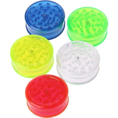 1pcs Plastic Tobacco Grinder Leaf Herbal Herb Smoke Spice Crusher Hand Muller 3 Layer Dia6 cm Smoking Accessories
