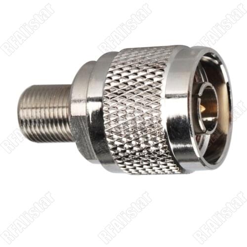 10 Pieces N Type Male plug to F Female Jack RF Coaxial Adapter Connector for Wireless Antenna 50 Ohm Nickel-plated