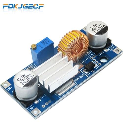 10PCS 5A XL4015 DC-DC 4-38V to 1.25-36V 24V 12V 9V Step Down Adjustable Power Supply Module LED Lithium Charger With Heat Sink