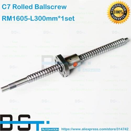 1605 Ballscrew RM1605-L 300mm ball screw with standard end machined + SFU1605 Ballnut