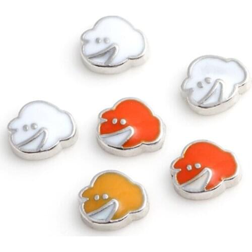 20Pcs/lot Smile Cloud Floating Charms Hand-made DIY for Glass Lockets