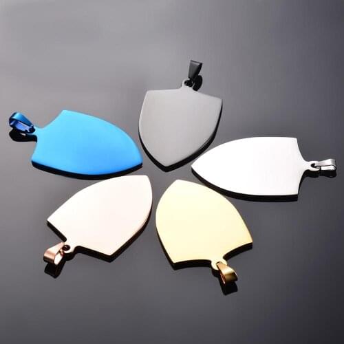 3pcs Stainless Steel Military Army Pendant for Custom Engraving Dog Tag Wholesale Shield Shape Necklace Jewelry Accessories