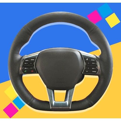 Auto Braid On The Steering Wheel Cover for Hyundai Sonata 9 2015 2016 2017 (3-Spoke) Car Wheel Covers Car-styling Accessories