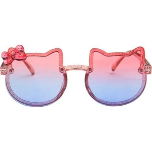 Kids Sunglasses, Cute Cat Frame Outdoor Beach Sunglasses for Toddler Boys Girls