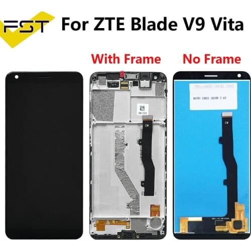 5.45''For ZTE Blade V9 Vita LCD Touch Screen Panel Glass Display Digitizer Panel Assembly+Frame For ZTE V9Vita LCD Black