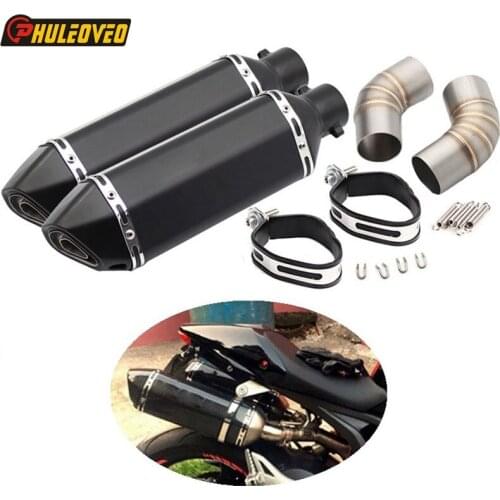 Left Right Side Motorcycle Exhaust Muffler Link Pipe for Ducati 696 2008-2014 for Ducati 796/795 2010-2014 Escape Moto DB Killer