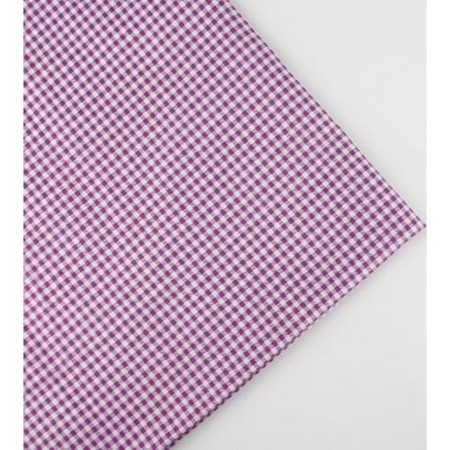 0.5 meter width 156cm purple check Print Plain Cotton Fabric for Home Textile Patchwork Quilted Fabrics