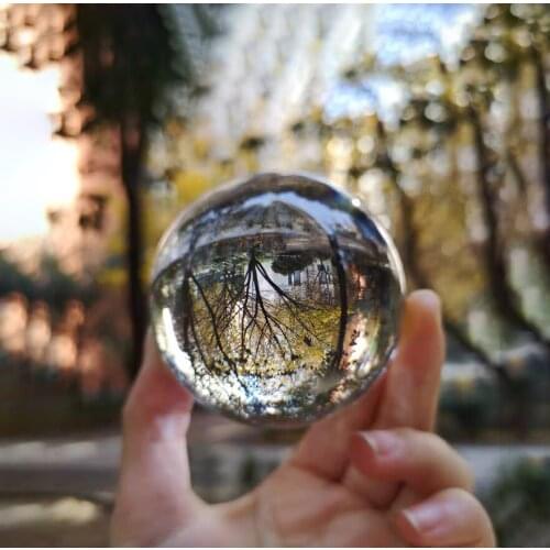 Crystal Ball Large Transparent Ball Lucky Rainbow Photo Clear Glass Crystal BallPhoto Gifts Home Decoration Transparent Ball