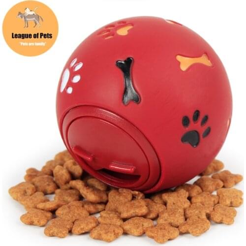 7.5/11cm Pet Dog Toy for Small Large Dogs Pure Natural Rubber Leakage Food Ball Interactive Pet Cat Teething Training Balls Toys