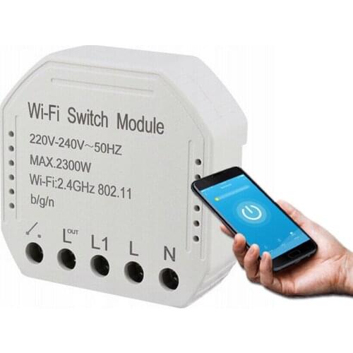WiFi Smart Switch Module 1-Way Voice Control for Alexa Google Assistant Light Ceiling Fans Smart Switch For Phone Remote Control