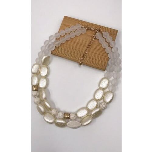 Kara&Kale Boho Fashion Jewelry Collar Layered Necklace Wax Cord Resin and Alloy Beads Earthy Collares Necklace Women Accessories