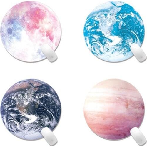 20cm Round Celestial Planet Mouse Mat Mouse Pad Soft Mat For Game Computer Cap Desk Mat Pads Non-Slip PC Waterproof Office