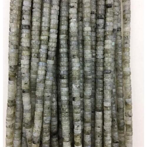 2*4mm Heishi Grey Labradorite Jade Light Gemstone Small Natural Stone Rondelle Seed Spacer Disc Little Beads for Jewelry Diy