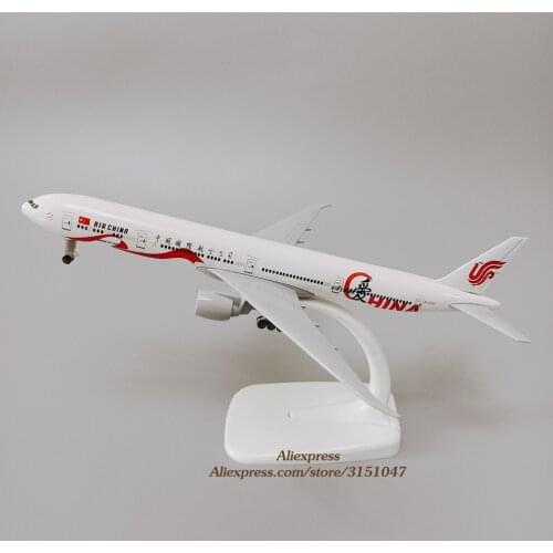 20cm Alloy Metal Air China love Airlines Boeing 777 B777 Airplane Model Air Plane Model 1:400 Scale Diecast Aircraft w wheel