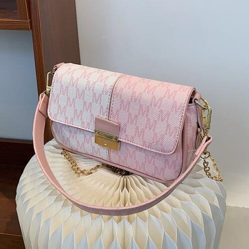 Fashion Pink Letter pu Leather Bag Small Shoulder Handbags Women Bags Shoulder Purses Flap Crossbody Bag Totes Bag