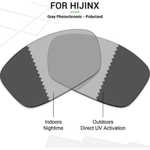 MRY POLARIZED Replacement Lenses for-Oakley Hijinx Sunglasses Grey Photochromic