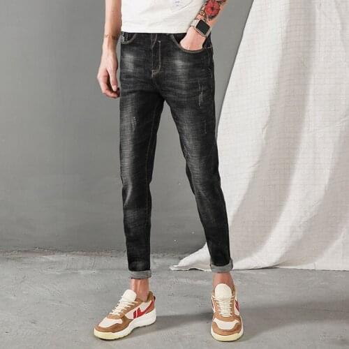 Vomint Mens Jeans Business Regular Straight Full Lenght Jean Casual Denim Trousers Elasticity Stretch Fabric Pant TP8088